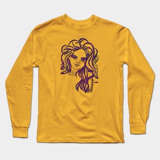 Abstract Portrait Long Sleeve T-Shirt